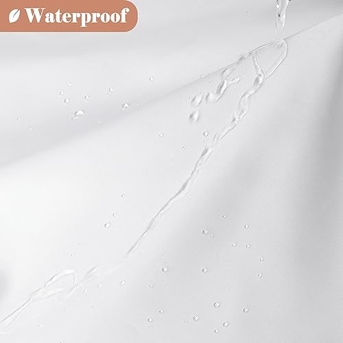 UFRIDAY Fabric White Shower Curtain view 5