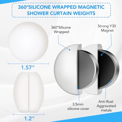 8 Pack Shower Curtain Weights view 2