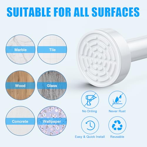 TEECK Shower Curtain Rod 32-80 view 5