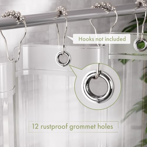 AmazerBath Shower Curtain Liner 72x72 view 3