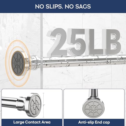 STARLATTA Shower Curtain Rod 31-80 view 5