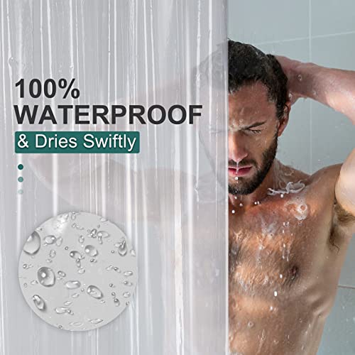 AmazerBath Plastic Shower Curtain Clear view 4