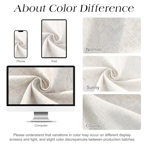 Naturoom Natural Linen Shower Curtain view 4