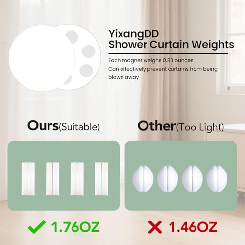 YixangDD 8 Pack Shower Curtain view 3