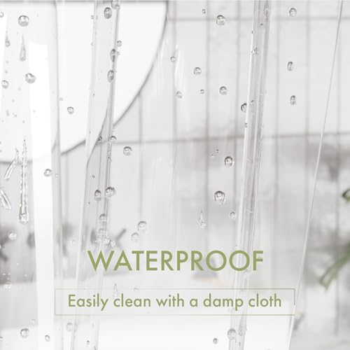 AmazerBath Shower Curtain Liner 72x72 view 5