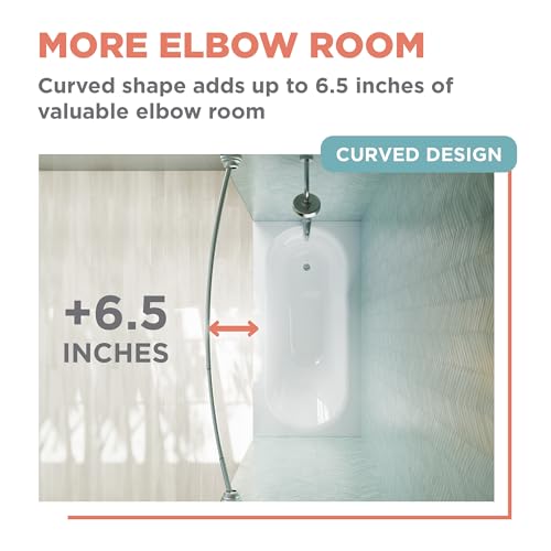 Zenna Home Curved Shower Curtain view 5
