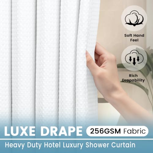 256GSM Heavyweight Ringless Waffle Shower view 5