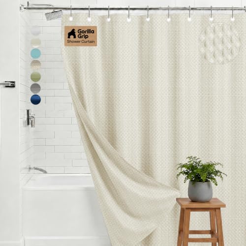 GORILLA GRIP Waffle Shower Curtain