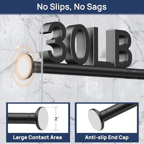 ENJOYBASICS Matte Black Shower Curtain view 4