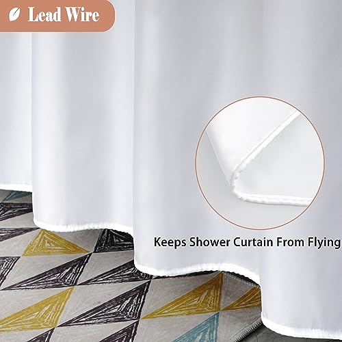 UFRIDAY Fabric White Shower Curtain view 4