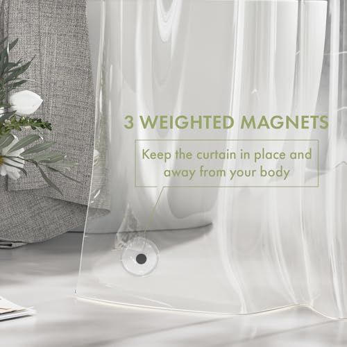 AmazerBath Shower Curtain Liner 72x72 view 4