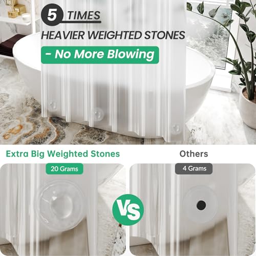 AmazerBath Stall Shower Curtain Liner view 2