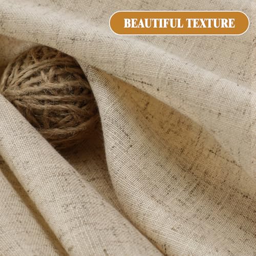 Linen Shower Curtain Flax Tan view 4