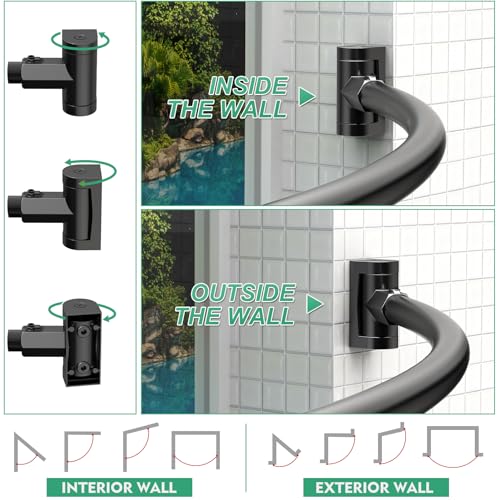 Curved Shower Curtain Rod For view 4