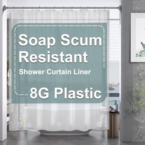 AmazerBath Plastic Shower Curtain Clear view 2