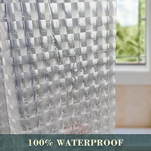 ABLUEN No Hook Shower Curtain view 3