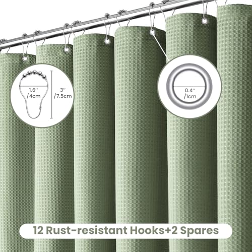 Inhousolu Sage Green Waffle Weave view 2