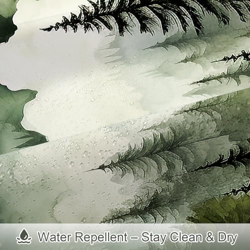 Dark Green Pine Forest Shower view 4