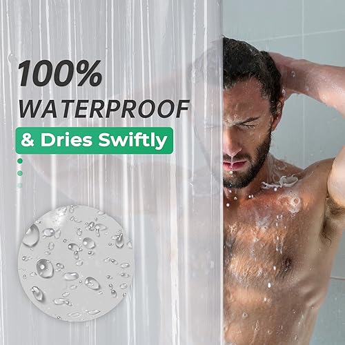 AmazerBath Stall Shower Curtain Liner view 4