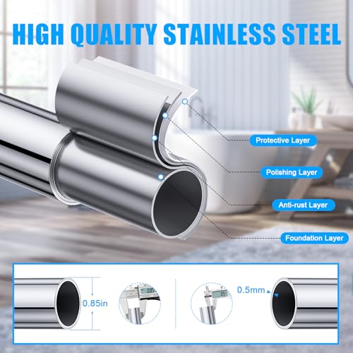 TEECK Shower Curtain Rod 32-80 view 4