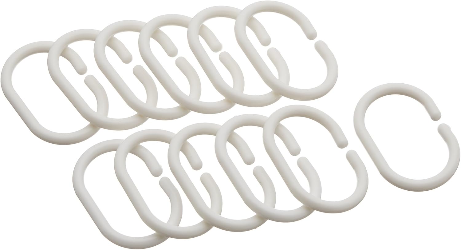 Amazon Basics Bathroom Shower Curtain, Water Resistant Fabric with Grommets & Hooks, Machine Washable, 72