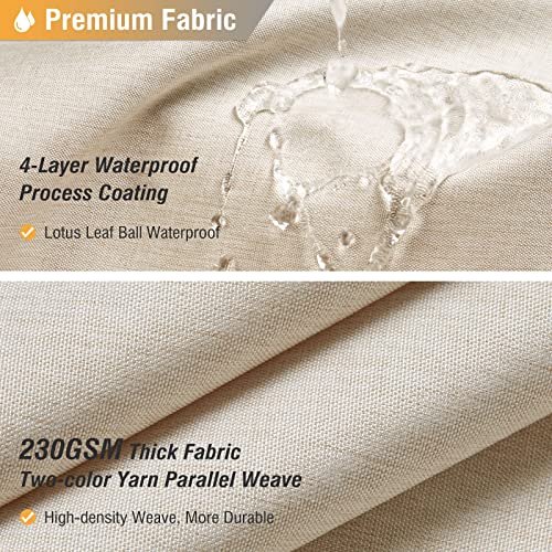 BTTN Fabric Shower Curtain Linen view 2