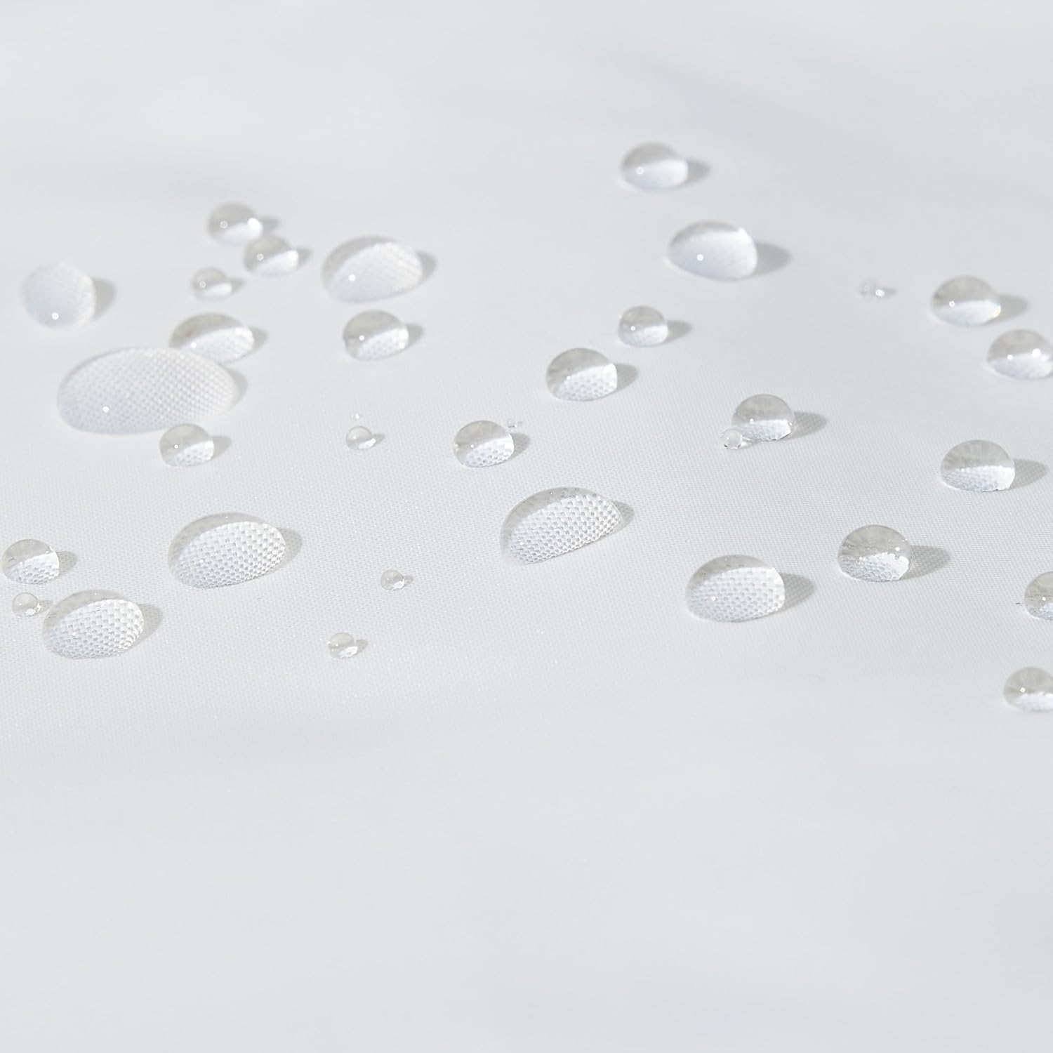 Amazon Basics Bathroom Shower Curtain, Water Resistant Fabric with Grommets & Hooks, Machine Washable, 72