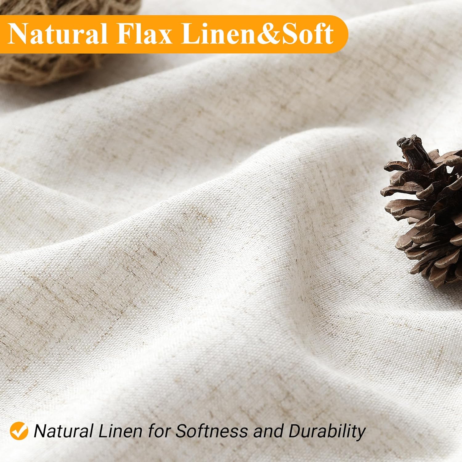 Naturoom curtain close-up weave