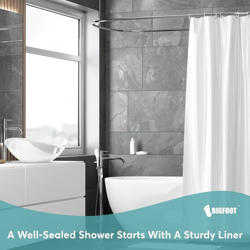 BigFoot PEVA Shower Curtain Liner - view 2