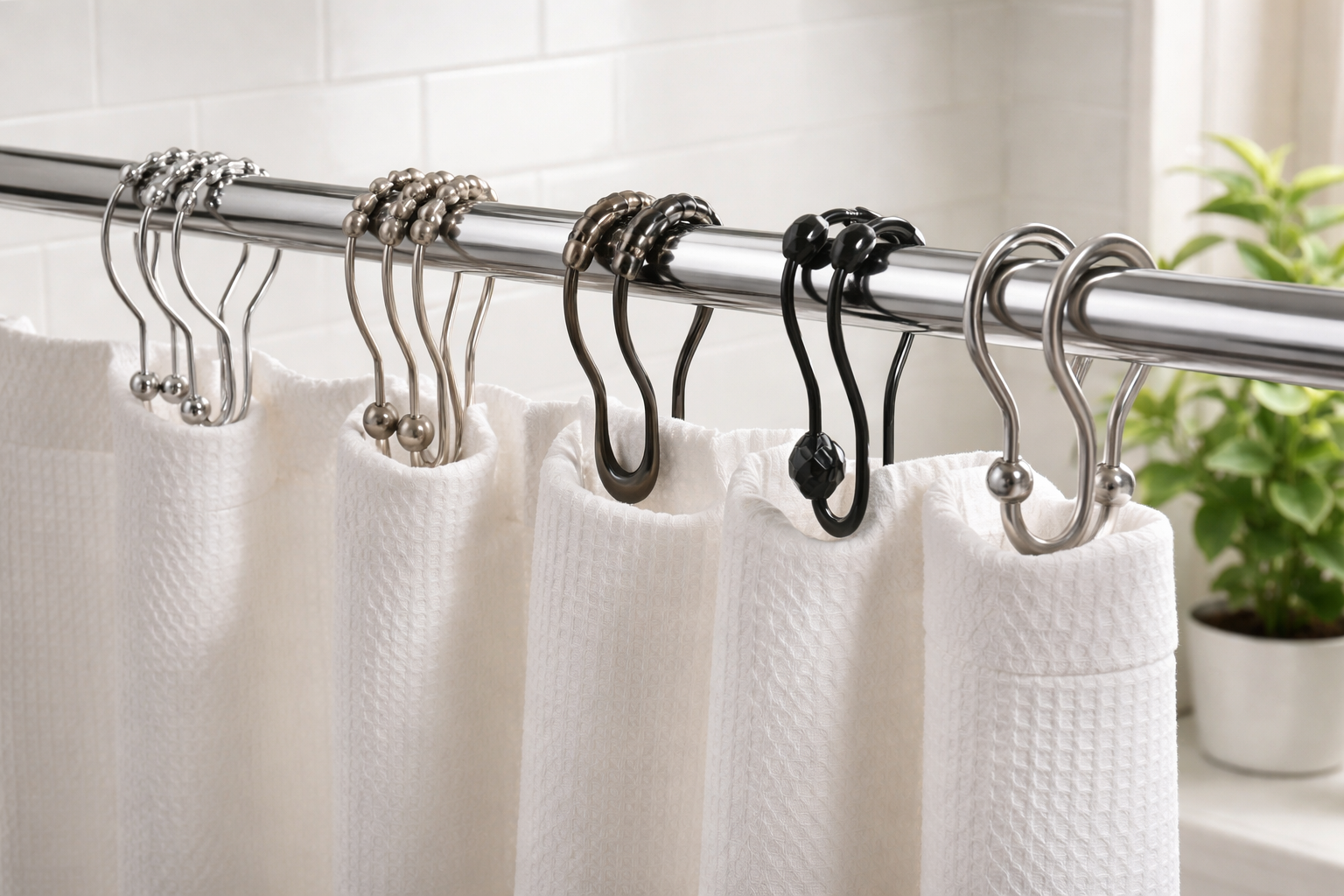Best shower curtain hooks and rings comparison 2026