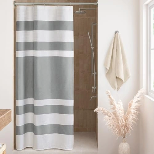 Barossa Design Waffle Weave Shower Curtain — our top pick